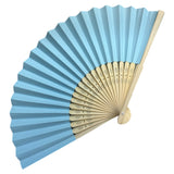 Abanico plegable de bambú