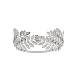 Tiara de hojas alta