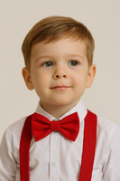 Tiradores y corbata con moño