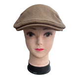 Boina con visera de tela liso paño .