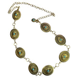 Cinto de cadena con piedras turquesa