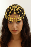 Tiara o adorno de monedas para danza
