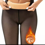 Legging afelpada de tiro alto sin talón