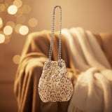 Cartera de terciopelo con lentejuelas