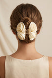 Pinza de cabello de flor de seda
