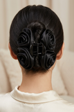 Pinza de cabello de flor de seda