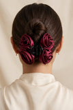 Pinza de cabello de flor de seda